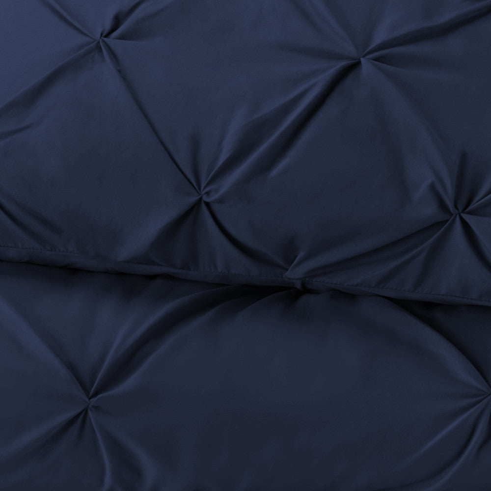 Navy Blue King Microfiber Washable Microfiber Down Alternative Comforter