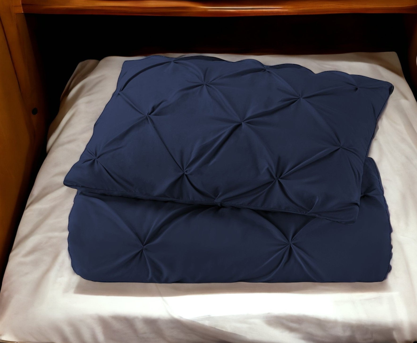 Navy Blue King Microfiber Washable Microfiber Down Alternative Comforter