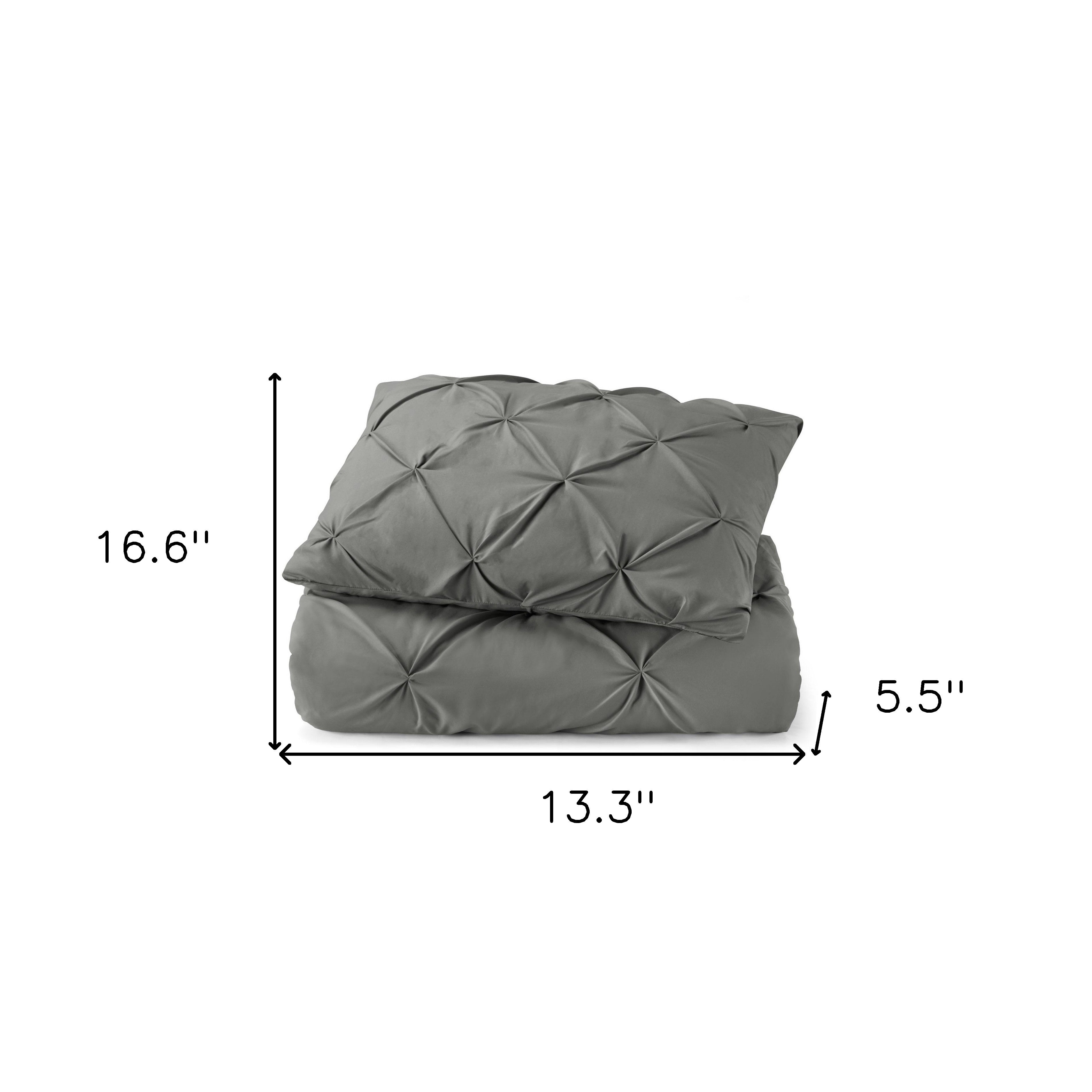 Gray Twin Microfiber Washable Microfiber Down Alternative Comforter