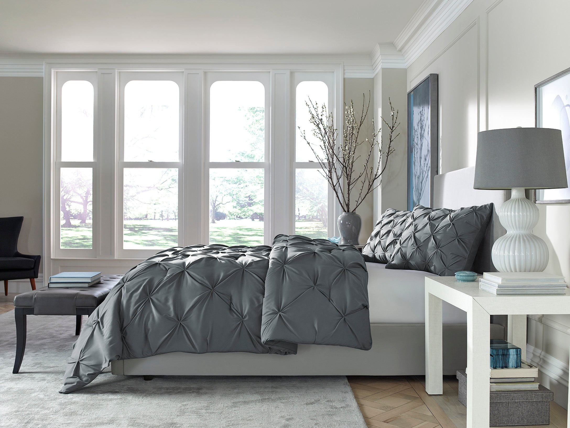 Gray Twin Microfiber Washable Microfiber Down Alternative Comforter