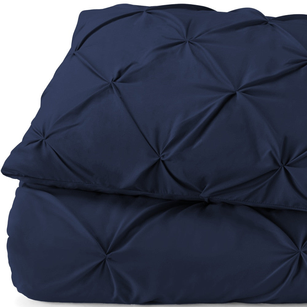 Navy Blue Twin Microfiber Washable Microfiber Down Alternative Comforter