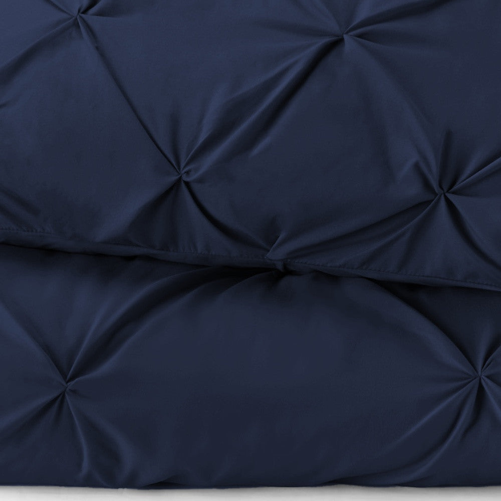 Navy Blue Twin Microfiber Washable Microfiber Down Alternative Comforter