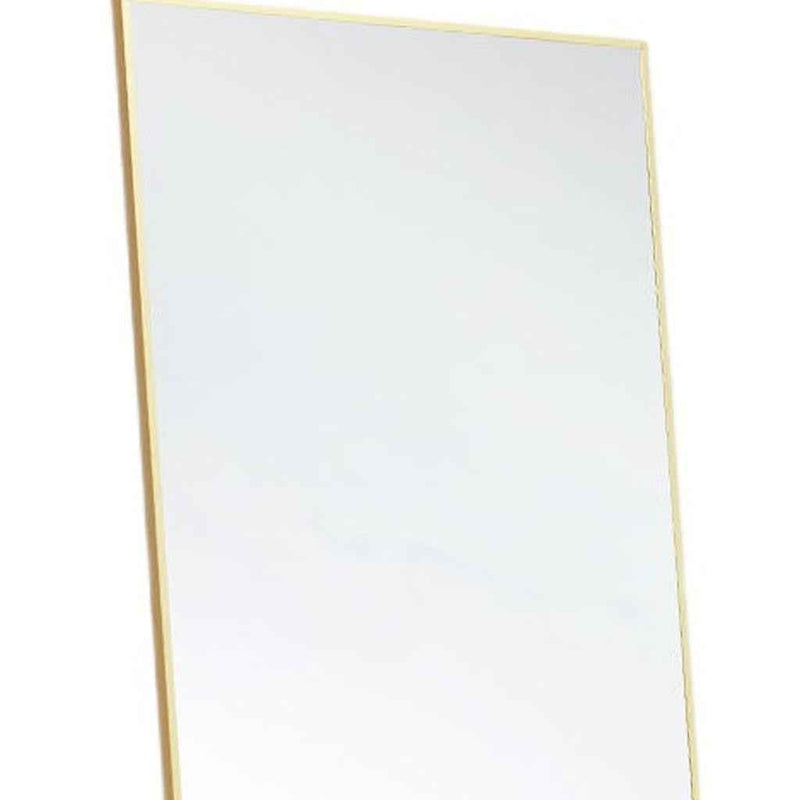 59" Gold Metal Freestanding and Wall Mount Framed Full Length Mirror