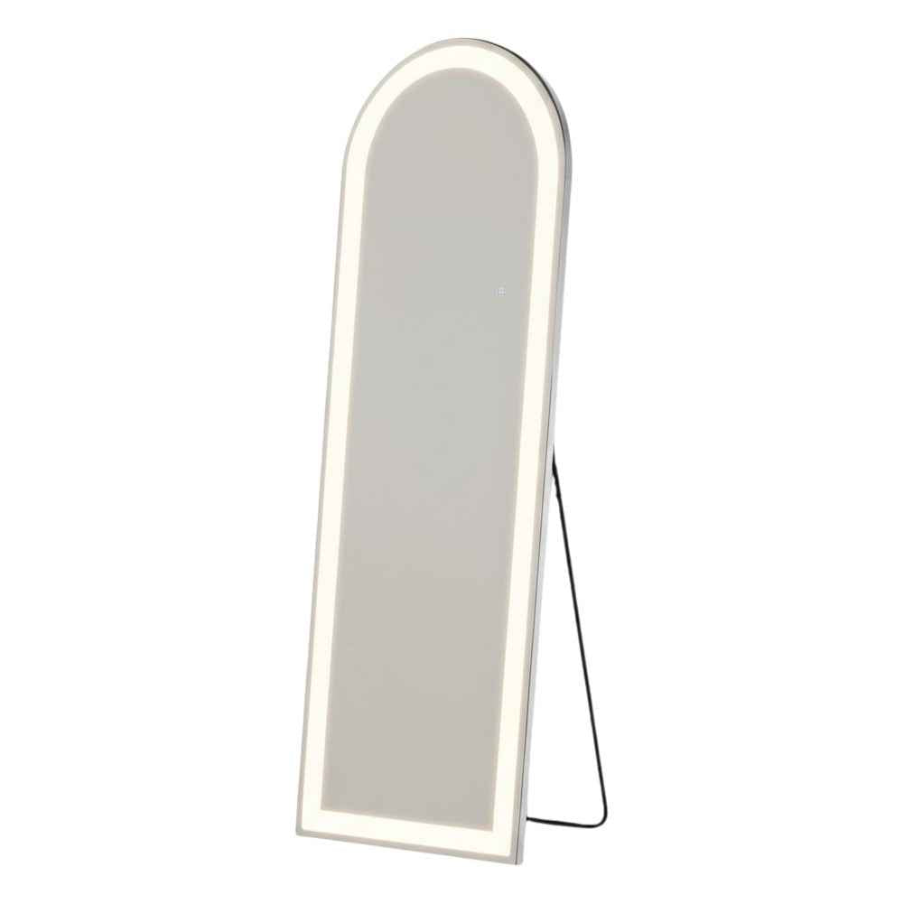 63" Clear Arch Lighted Freestanding and Wall Mount Frameless Full Length Mirror