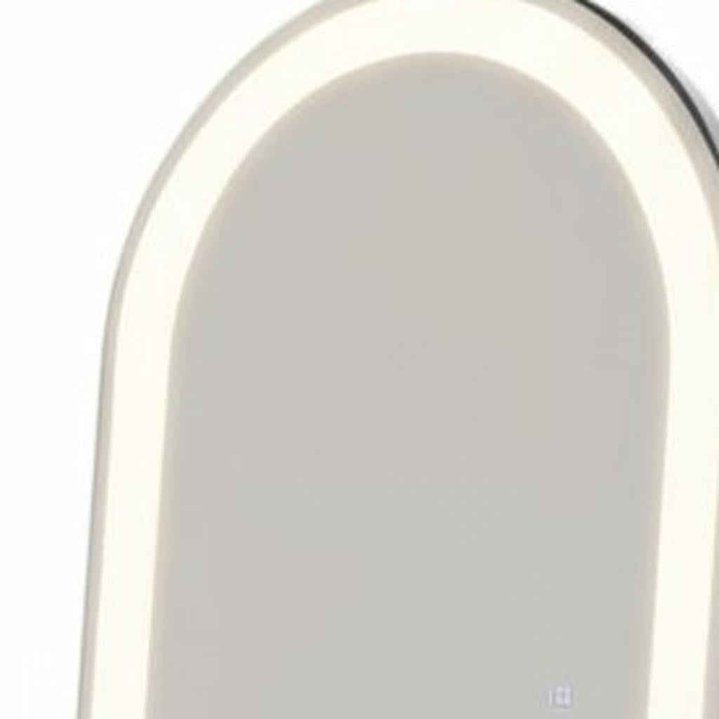 63" Clear Arch Lighted Freestanding and Wall Mount Frameless Full Length Mirror