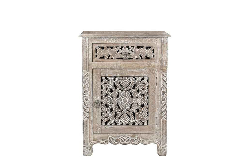 Three Piece Gray Solid Wood Bedroom Set