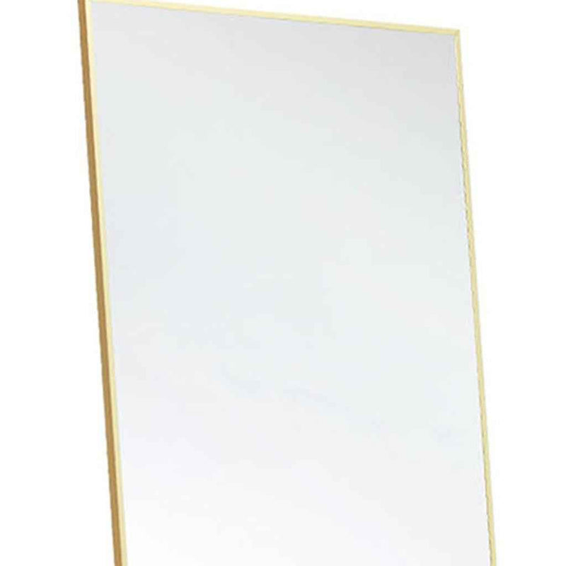 Gold Aluminum Freestanding Ornate Framed Accent Mirror