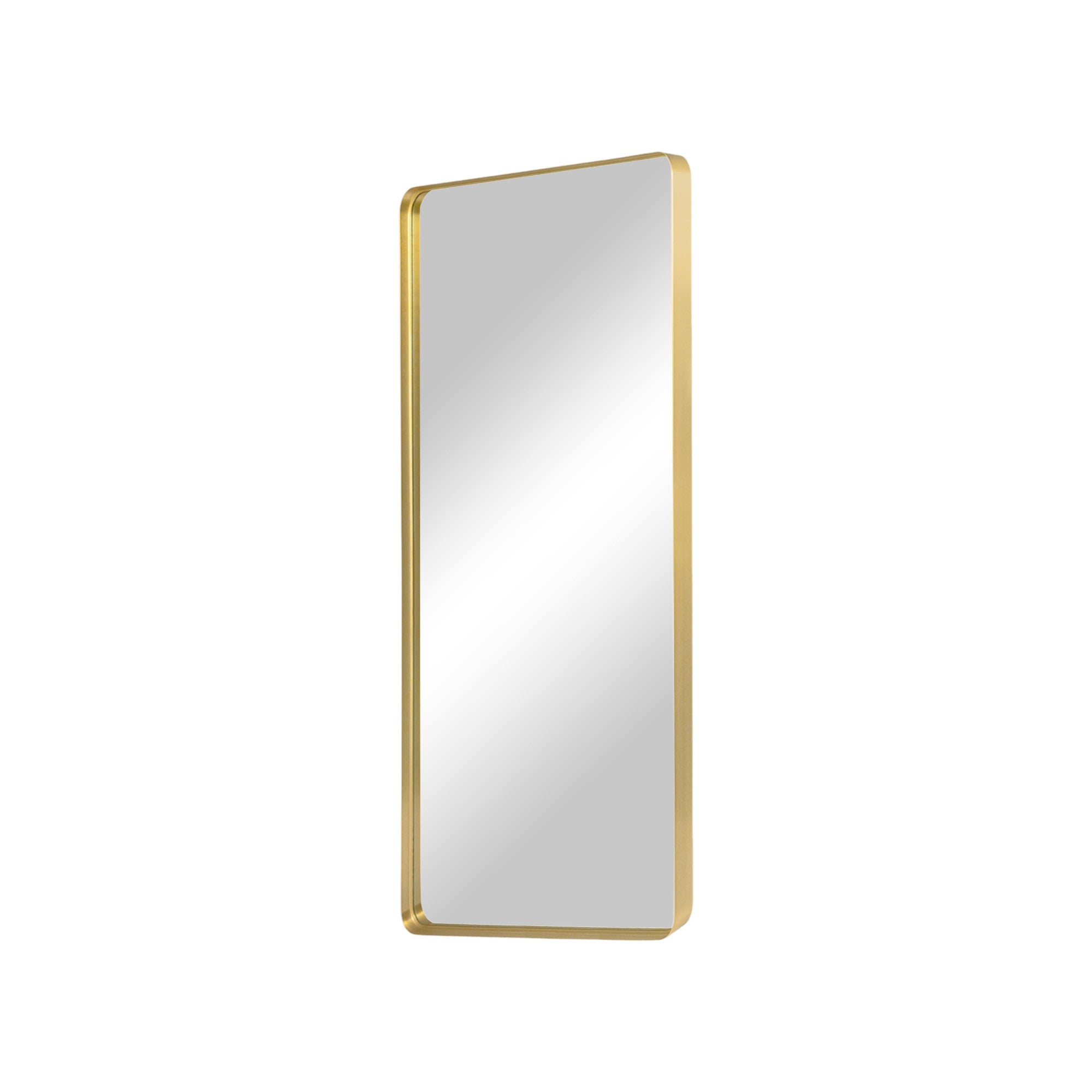 Gold Aluminum Leaning Framed Full Length Mirror Default Title