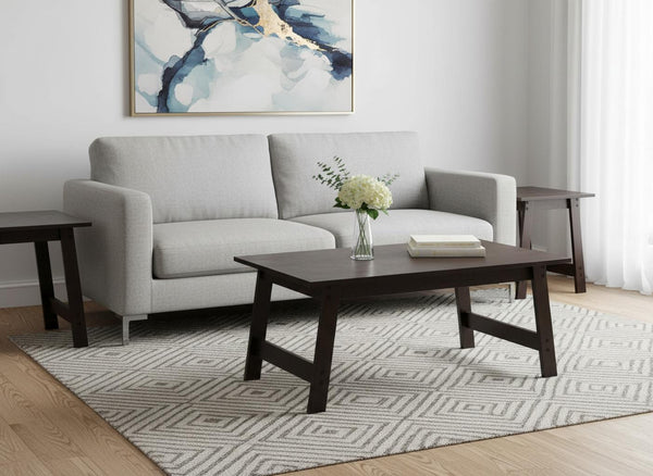Set of Three 36" Espresso Coffee Table - Living Room
