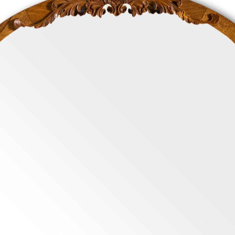 Gold Wood Arch Freestanding Ornate Framed Accent Mirror