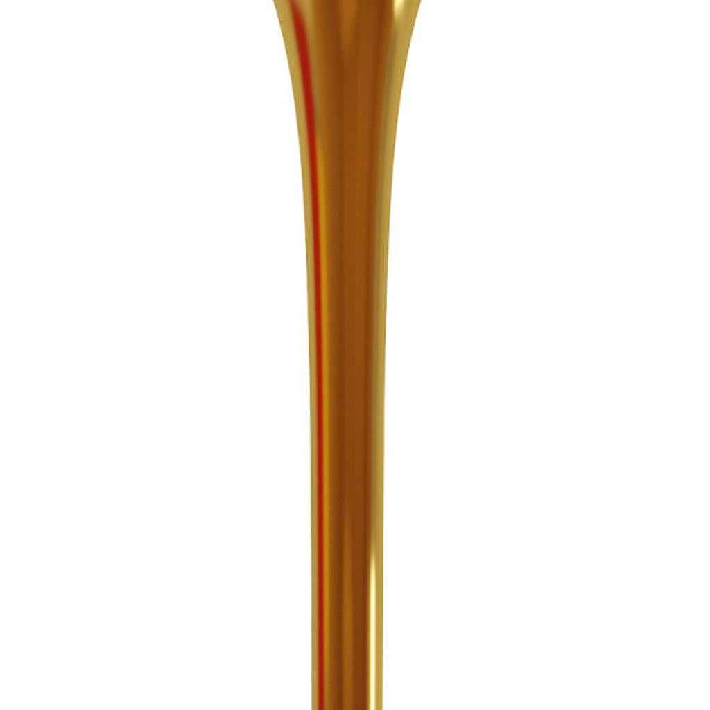 32" White and Gold Rounded Marble and Metal Bar Table