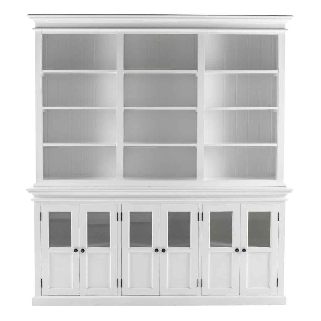 87" Antiqued White Solid Wood Pantry Or Storage Closet