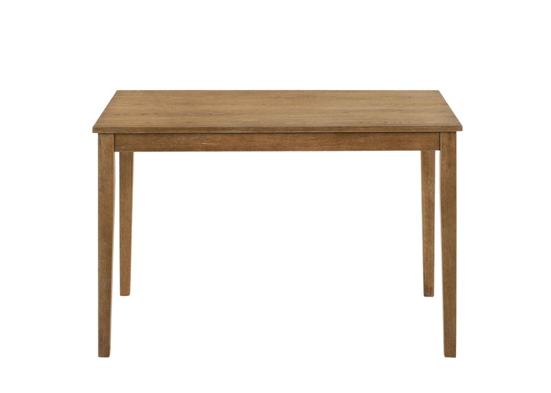 Five Piece Oak Solid Wood Dining Set with Four Chairs