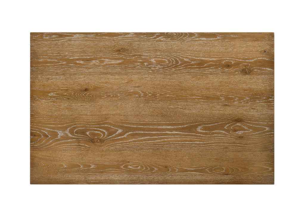 Five Piece Oak Solid Wood Dining Set with Four Chairs