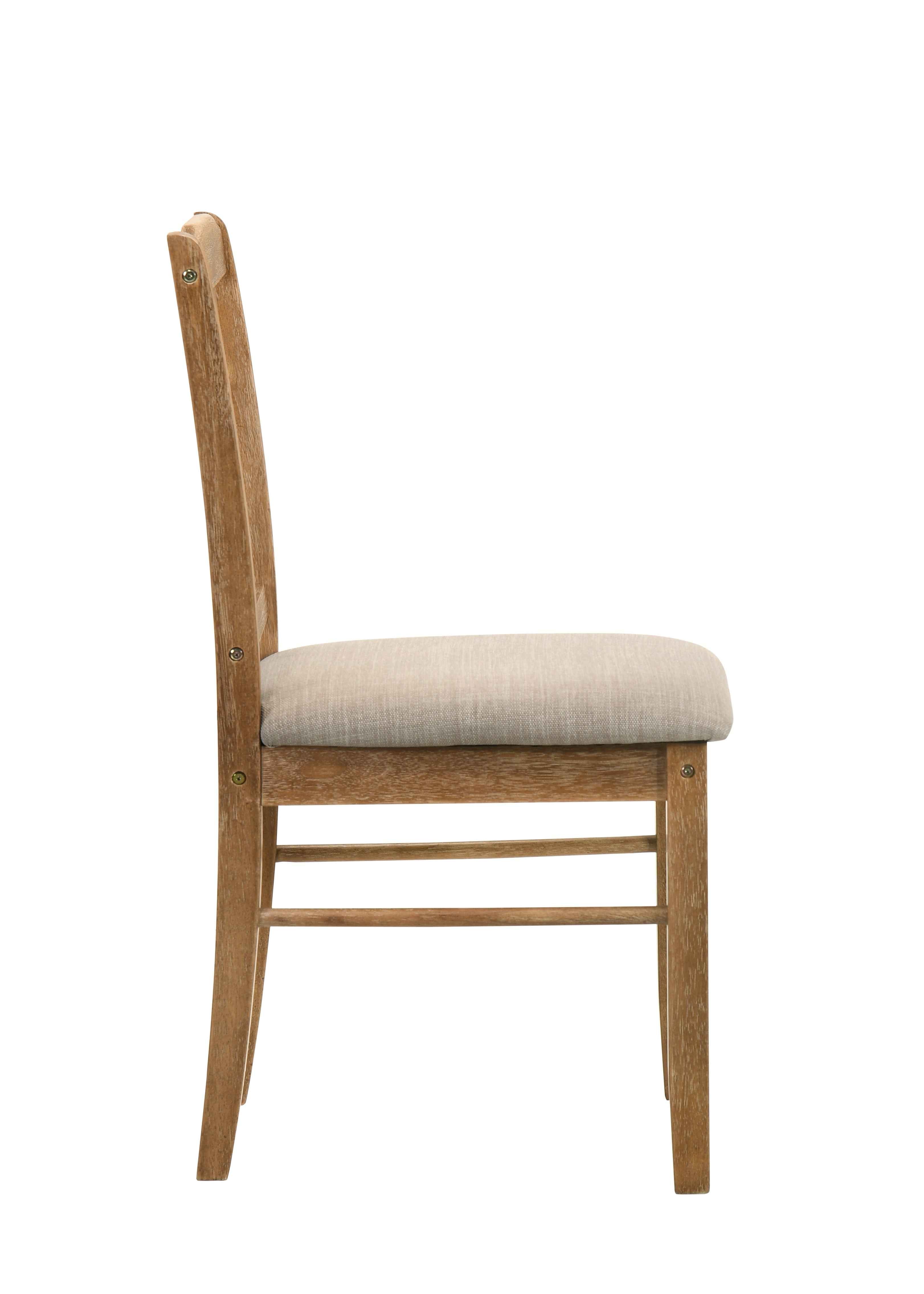 Five Piece Oak Solid Wood Dining Set with Four Chairs