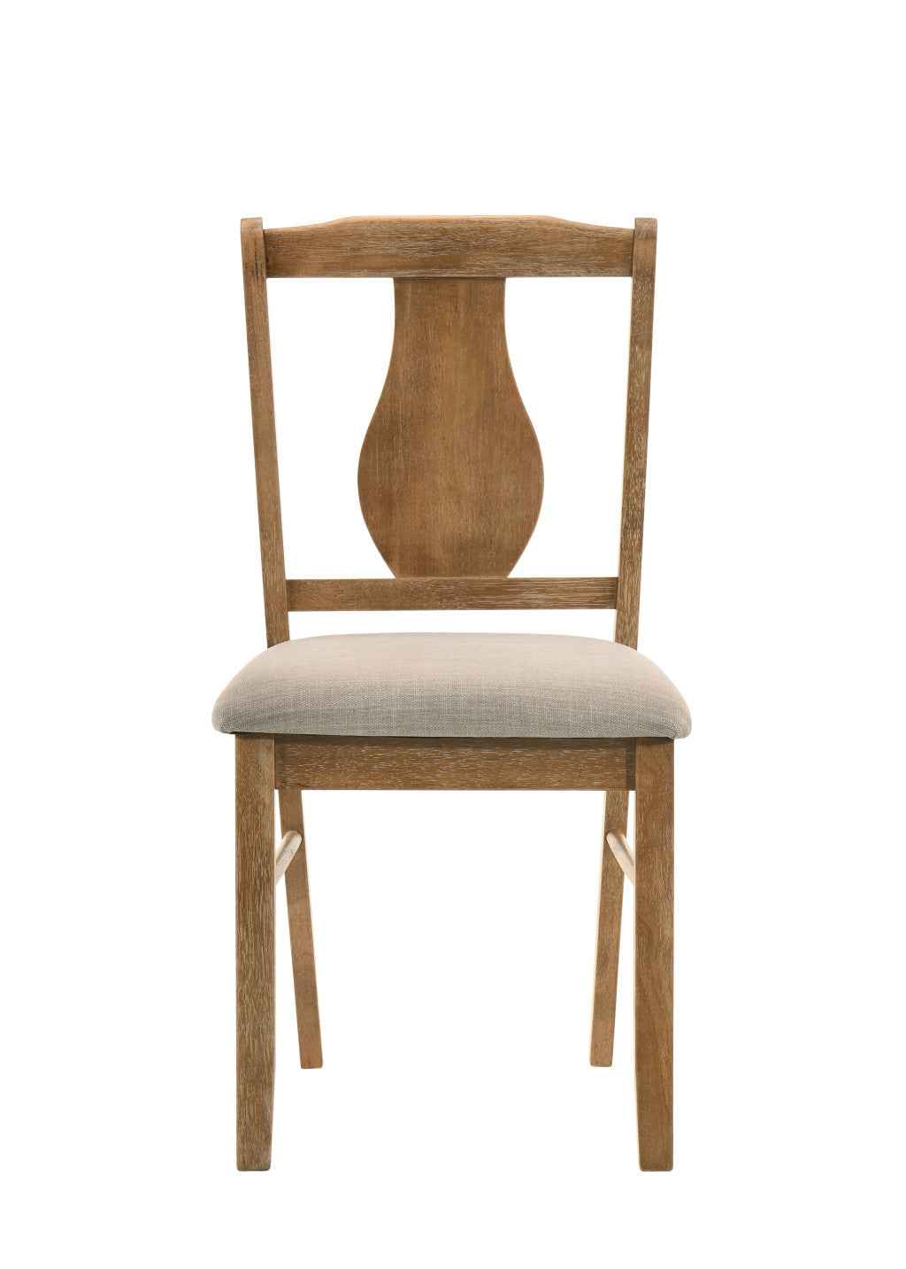 Five Piece Oak Solid Wood Dining Set with Four Chairs