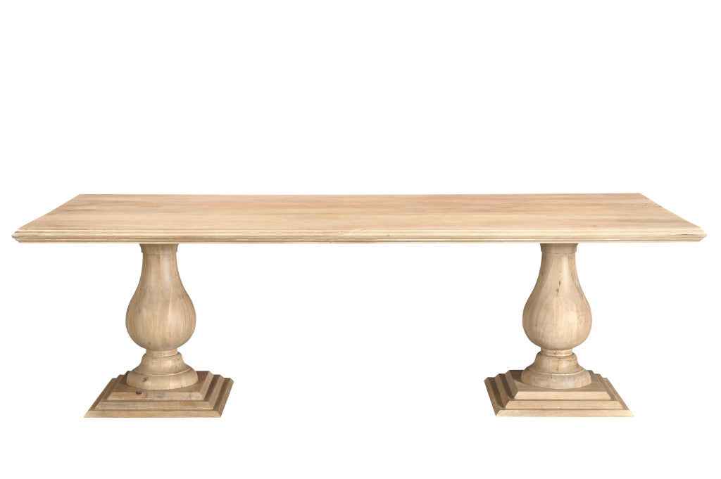 11 Piece Beige Solid Wood Dining Set with 10