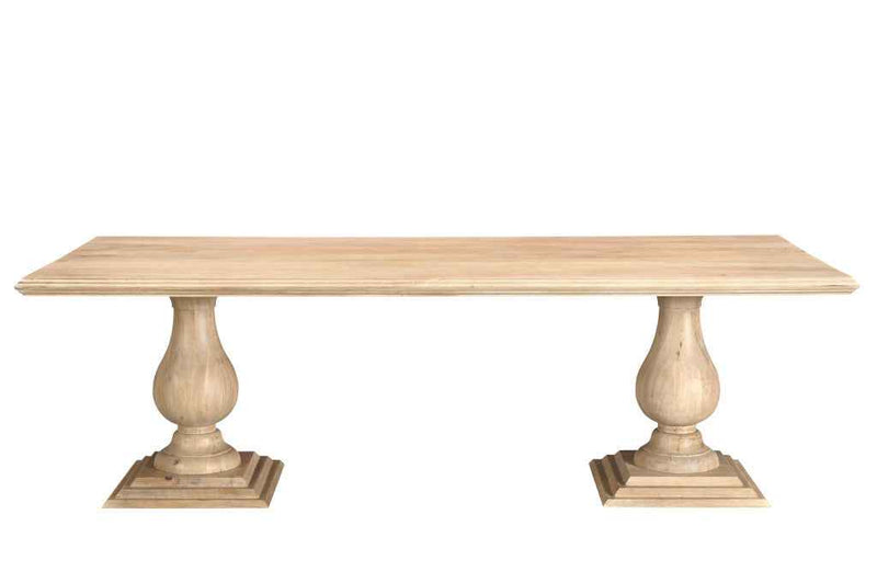 11 Piece Beige Solid Wood Dining Set with 10