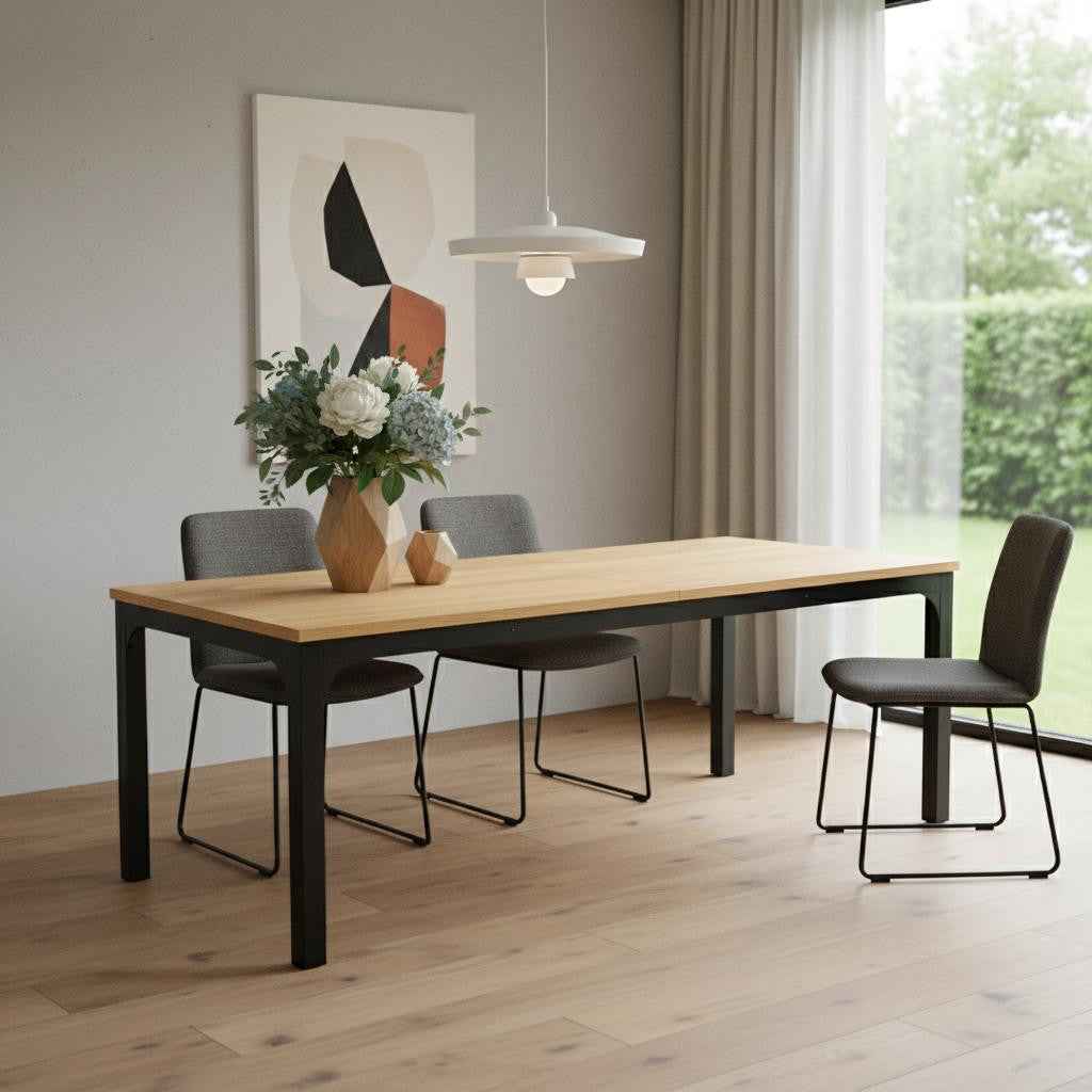 46" Brown Solid Wood Dining Table