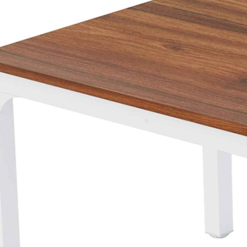 46" Brown Solid Wood Dining Table