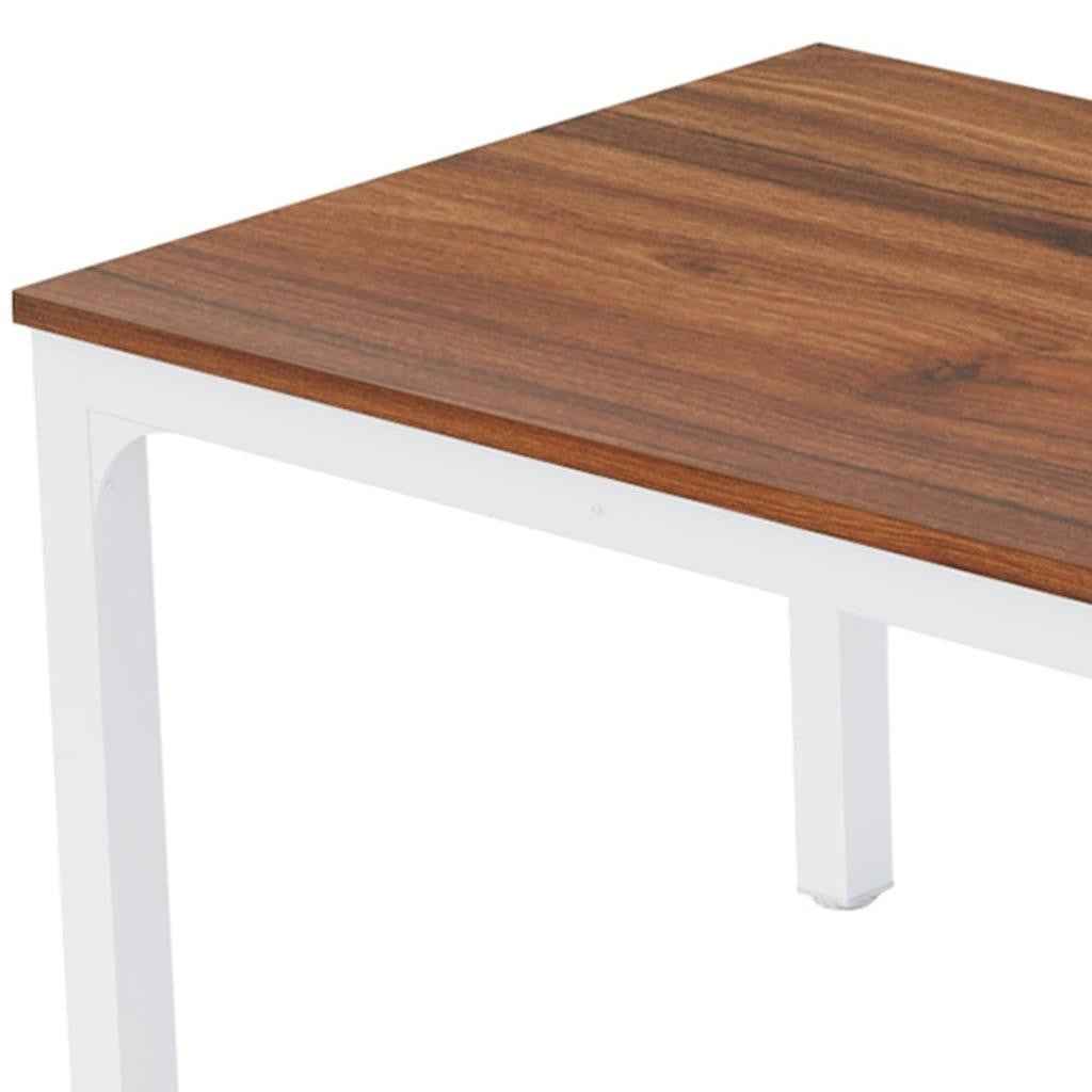 46" Brown Solid Wood Dining Table