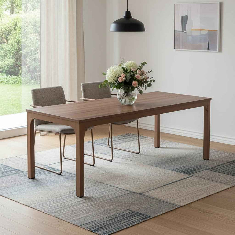 46" Brown Solid Wood Dining Table