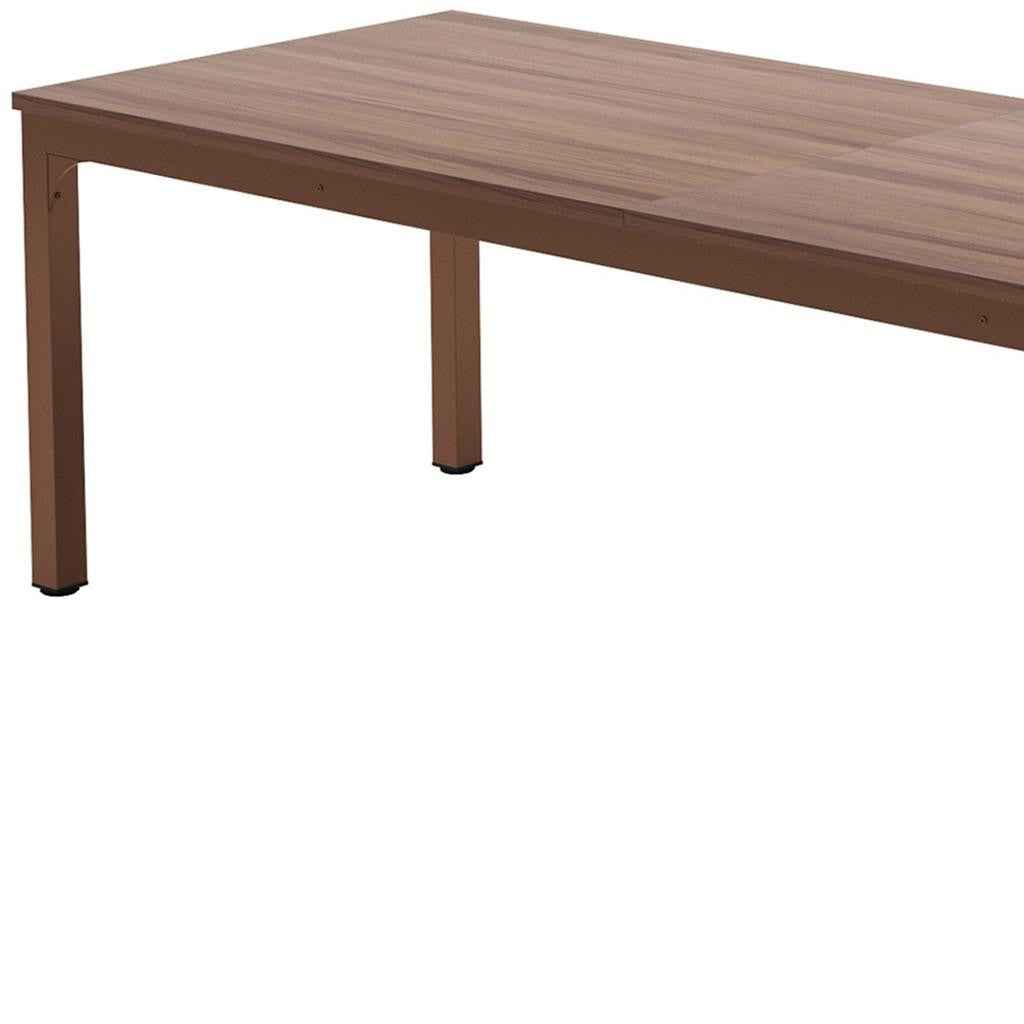 46" Brown Solid Wood Dining Table