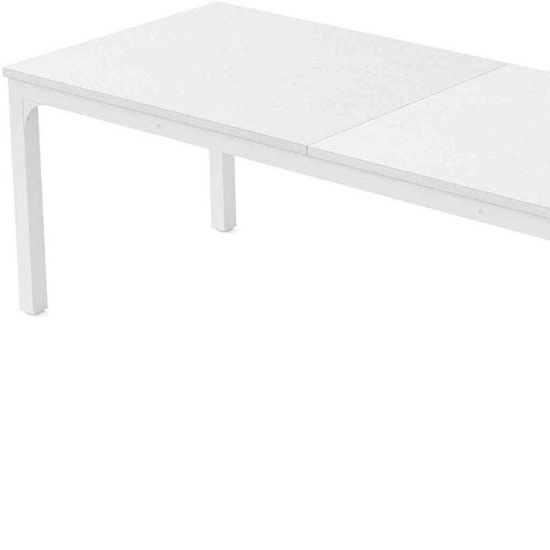 46" White Solid Wood Dining Table