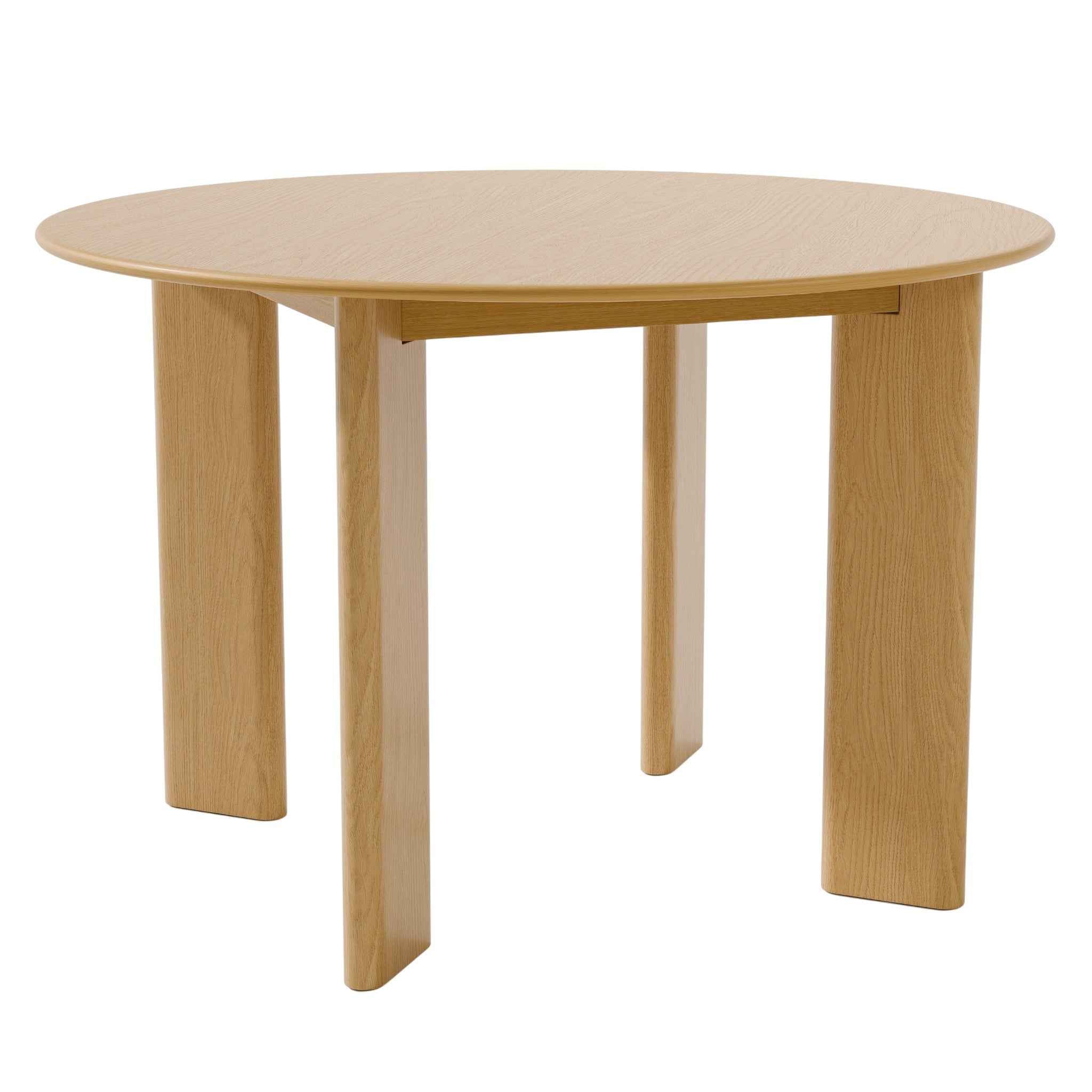 45" Beige Solid Wood Round Top Dining Table
