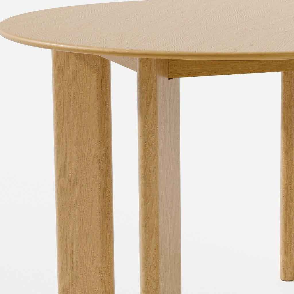 45" Beige Solid Wood Round Top Dining Table