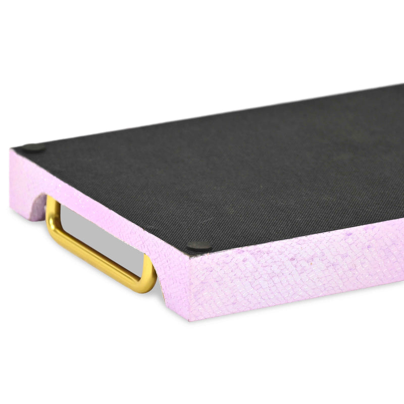 16" Pink Handmade Serving Tray With Handles