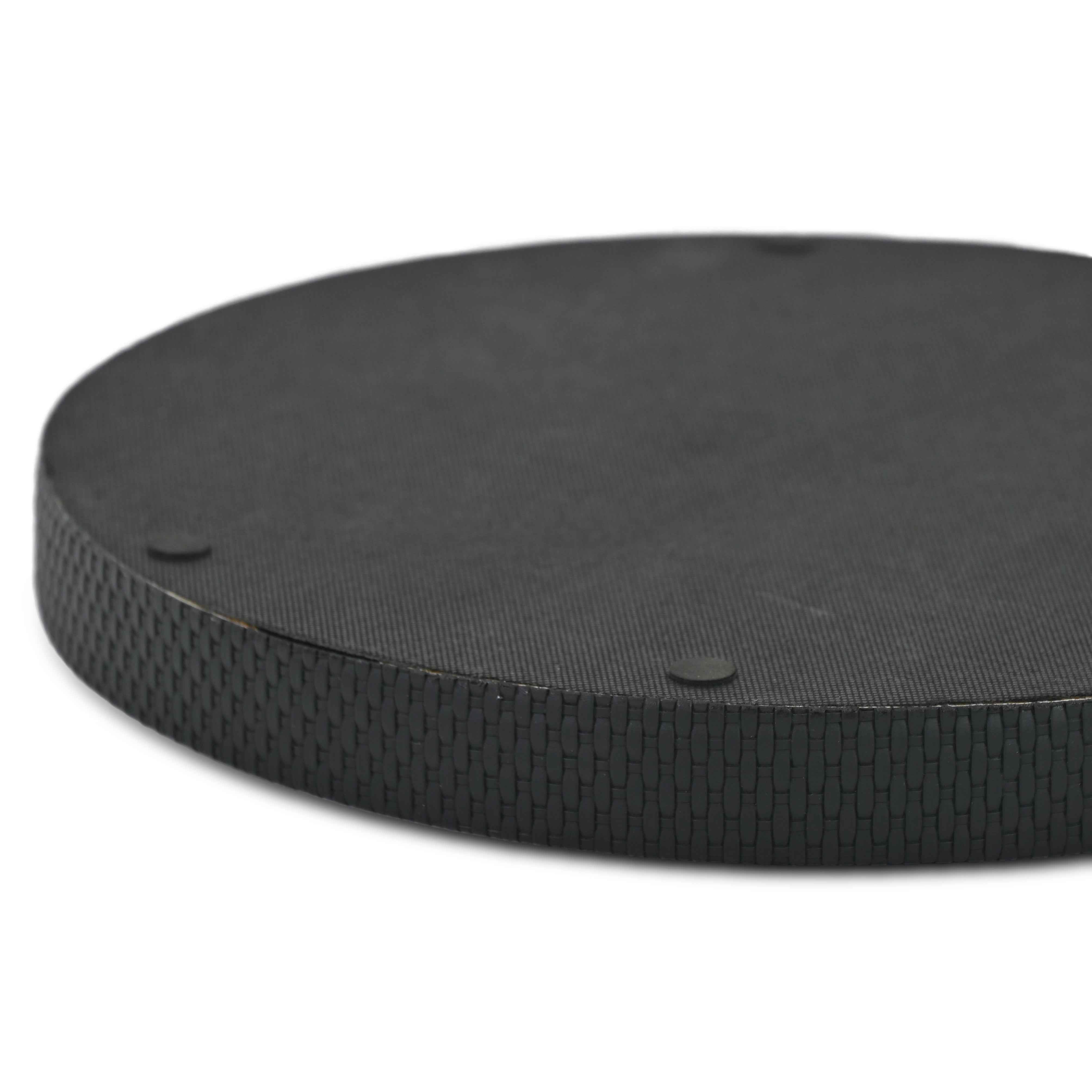 15" Black Handmade Round Serving Tray