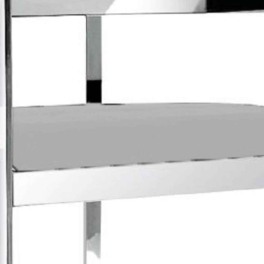 30" Gray and Silver Velvet and Metal Low Back Bar Height Bar Chair