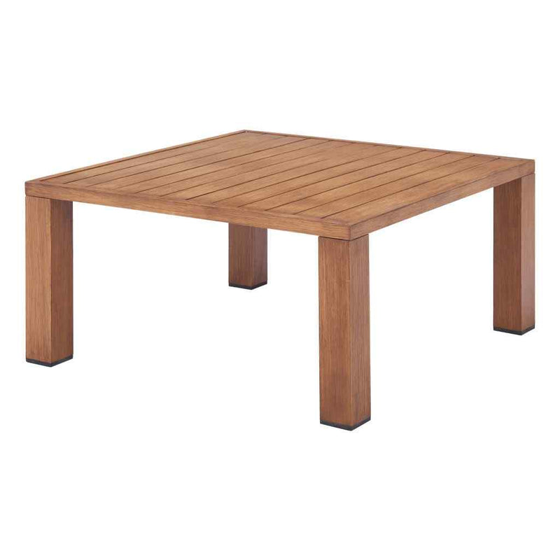 32" Natural Aluminum Square Coffee Table - Living Room