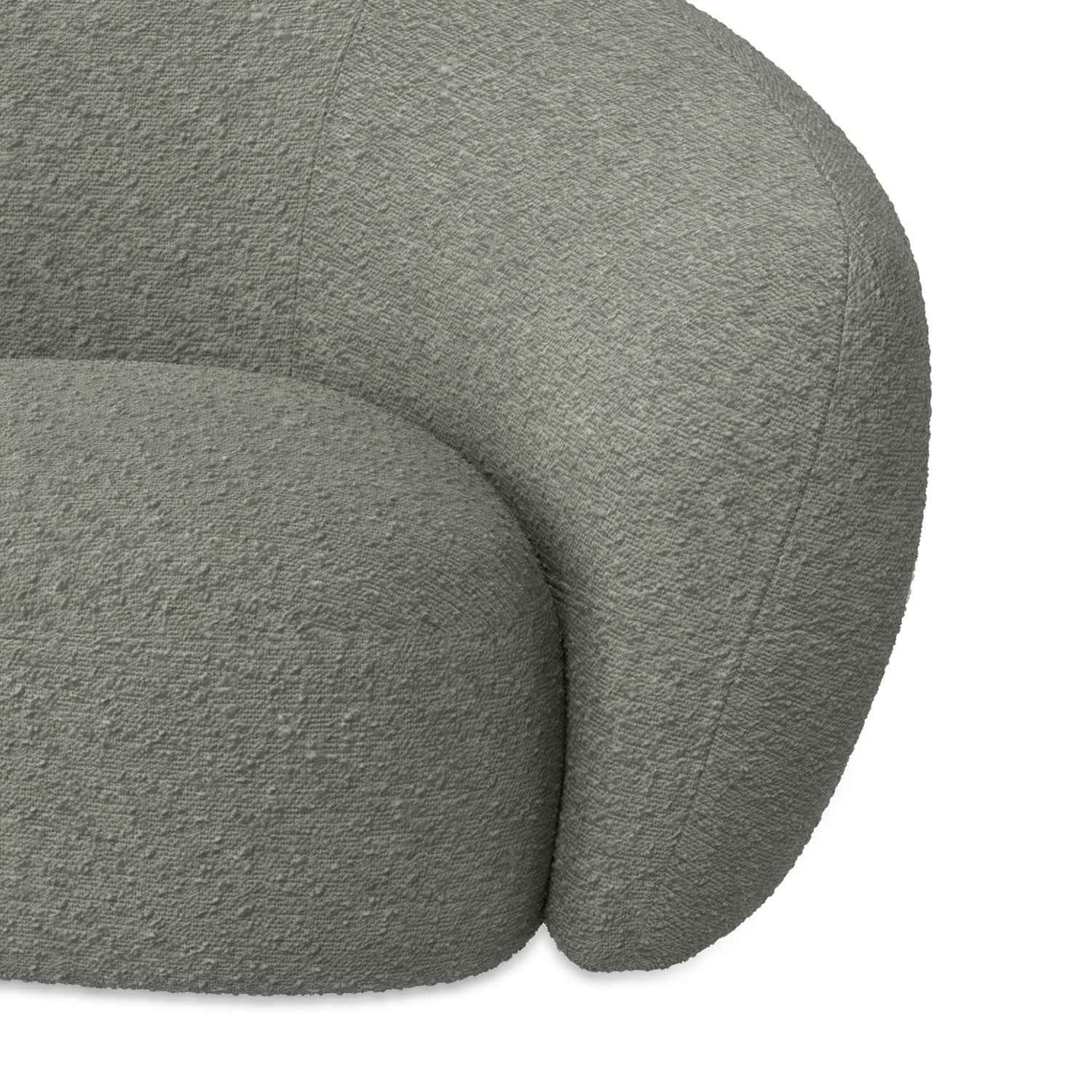 69" Gray Fabric Sofa With Walnut Legs