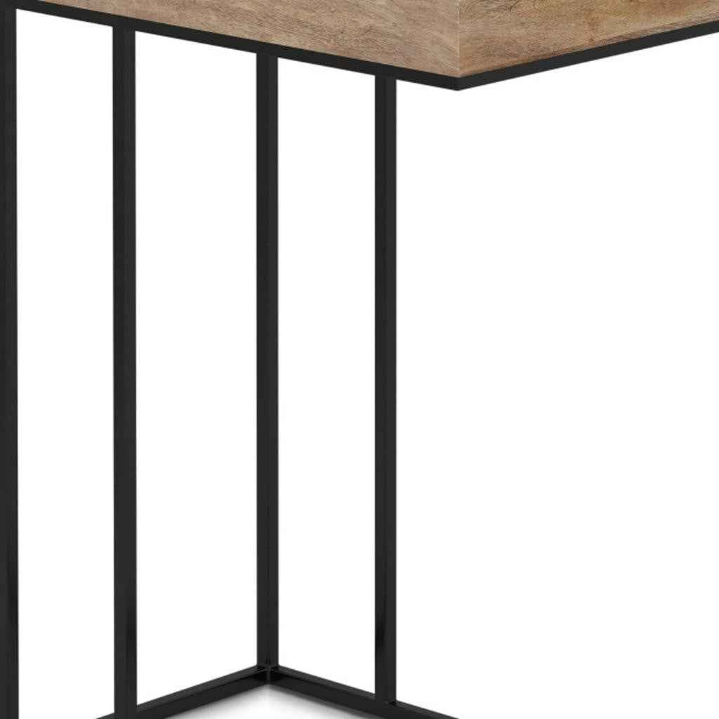 24" Natural Metal End Table