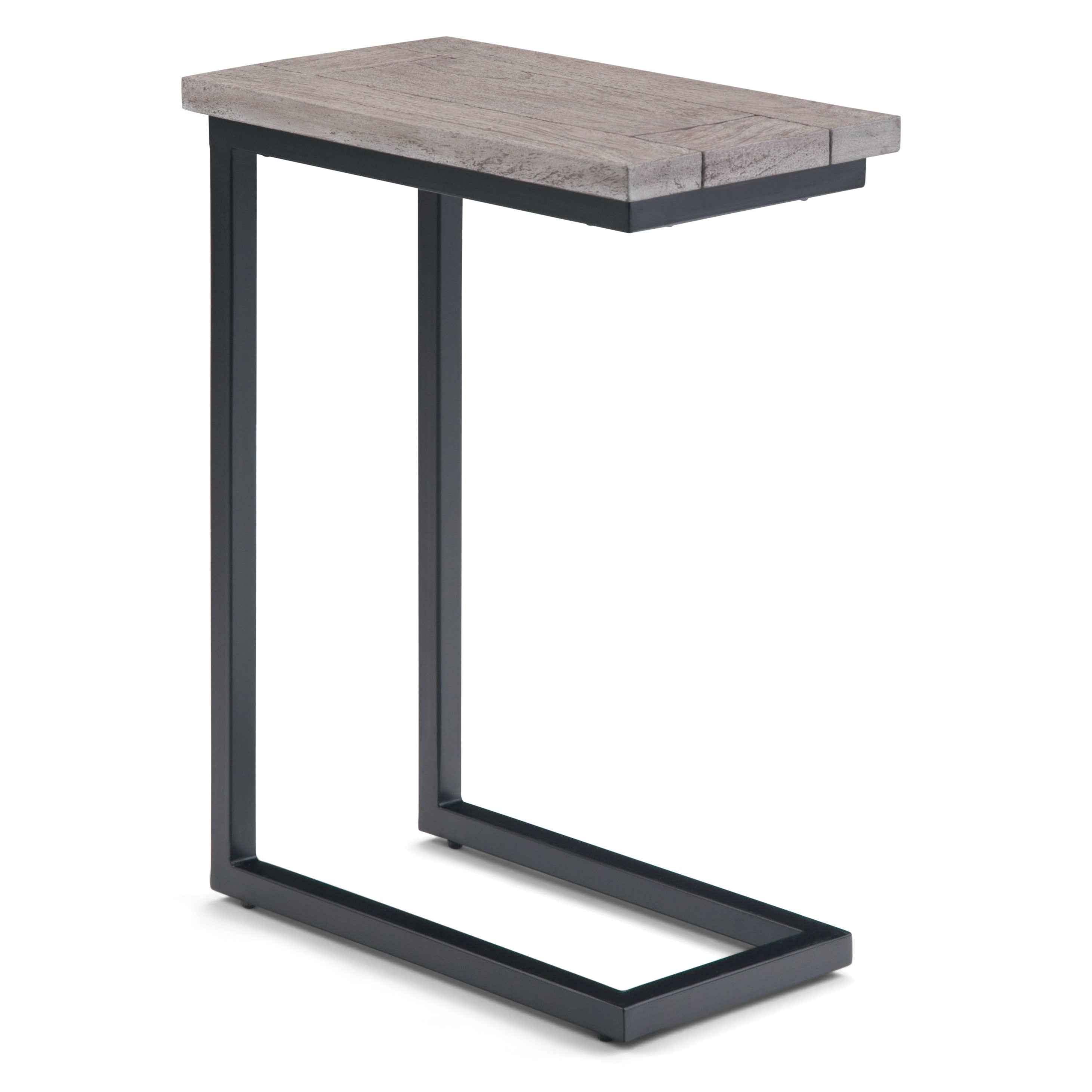 24" Beige Metal End Table