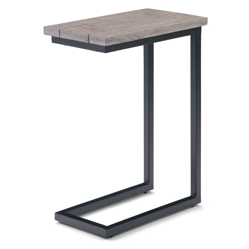 24" Beige Metal End Table