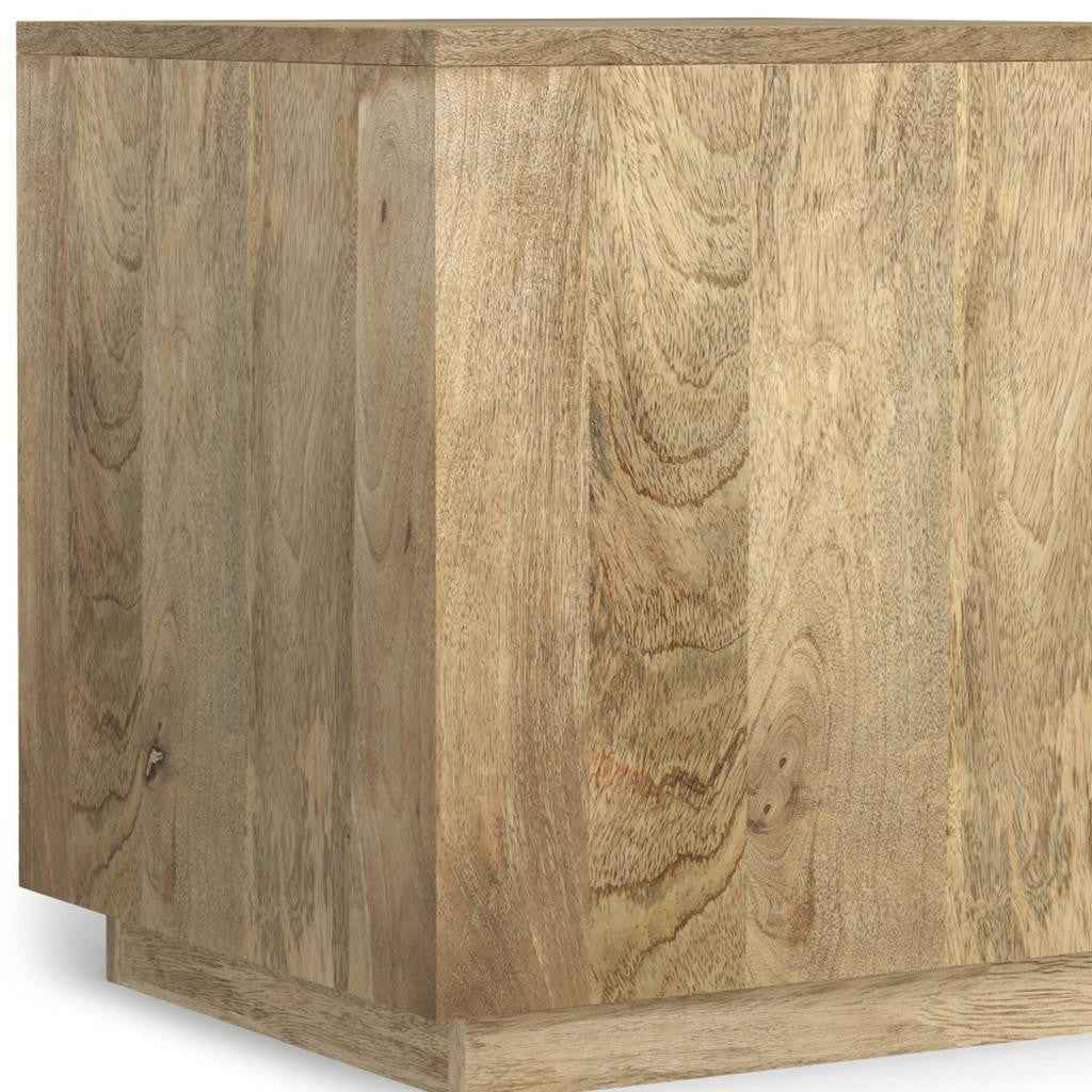 22" Natural Solid Wood Square End Table