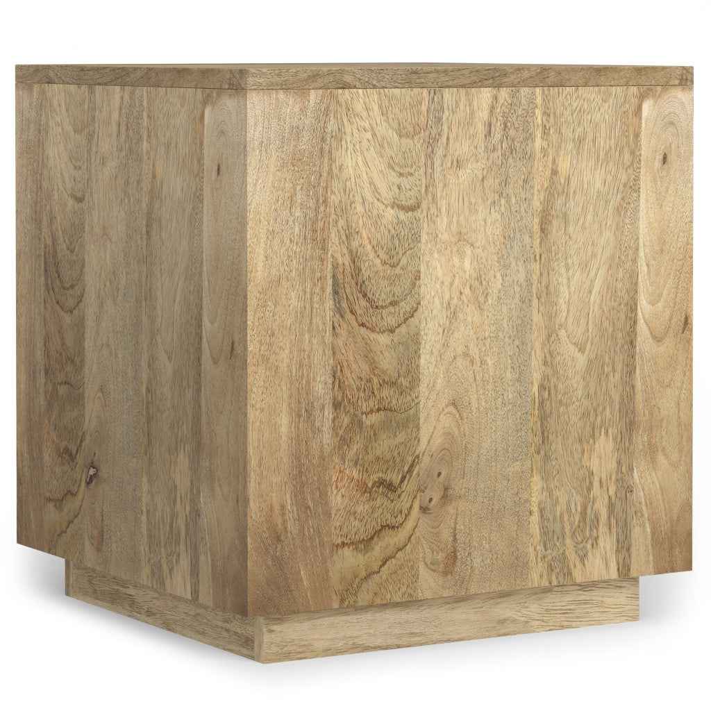 22" Natural Solid Wood Square End Table