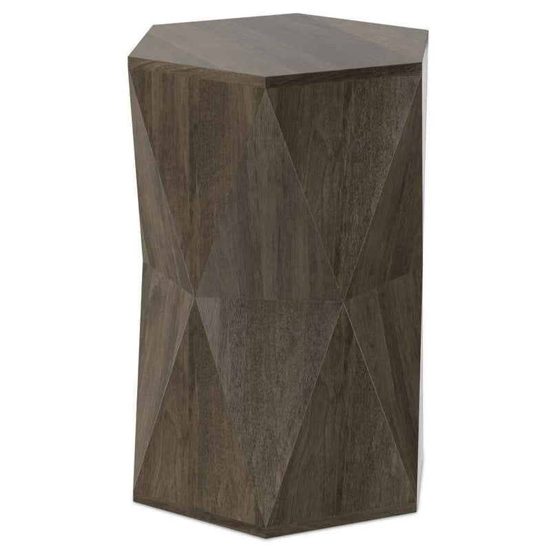 22" Gray Solid Wood End Table