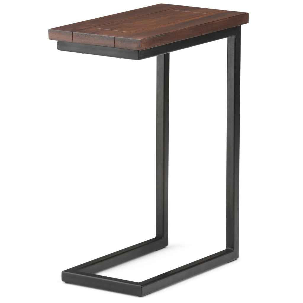 24" Brown Metal End Table