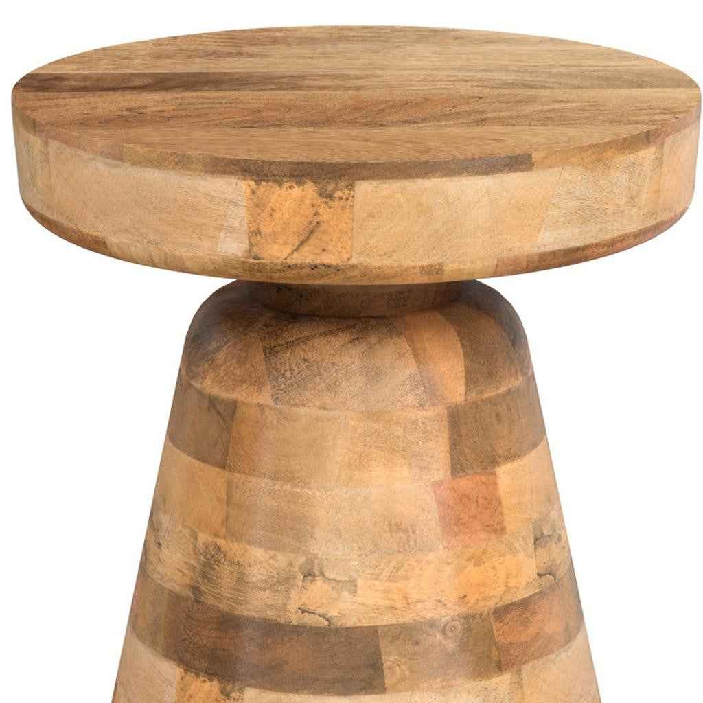18" Natural Solid Wood Round End Table