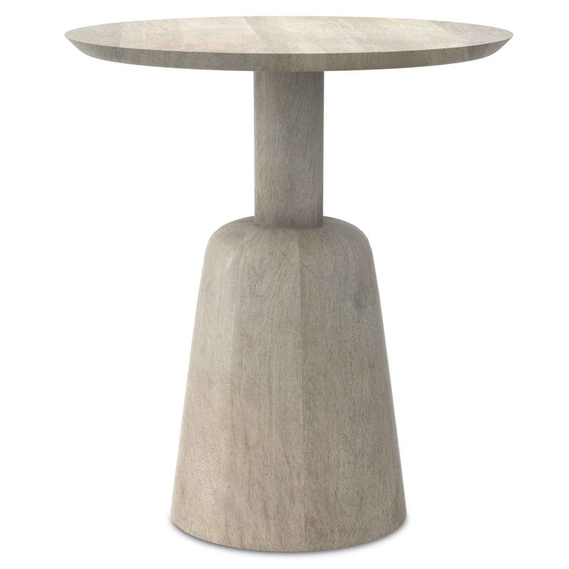 20" White Solid Wood Round End Table