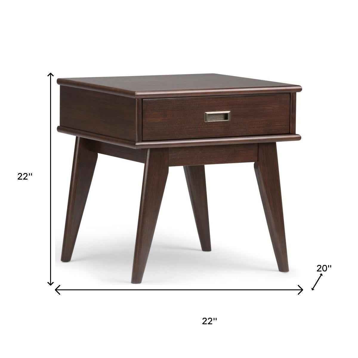 22" Brown Wood End Table