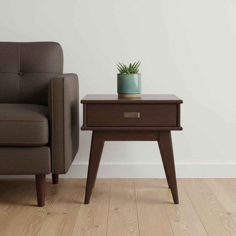 22" Brown Wood End Table