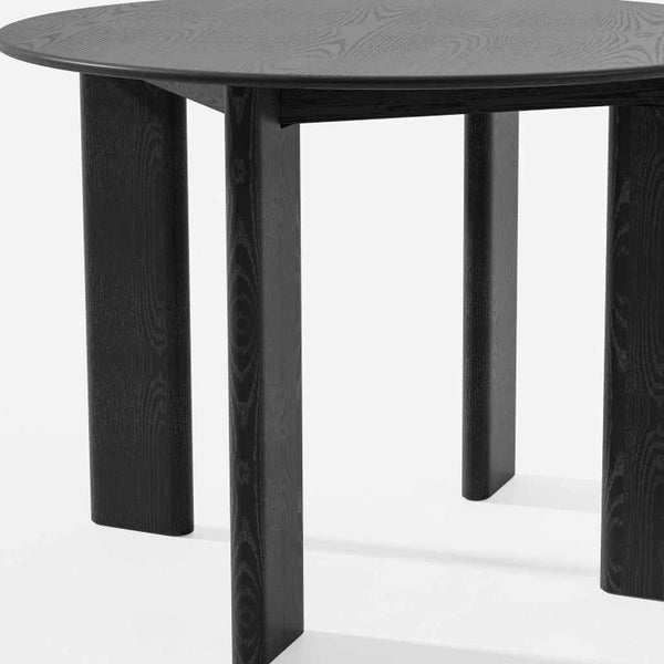 42" Black Solid Wood Rounded Bar Table
