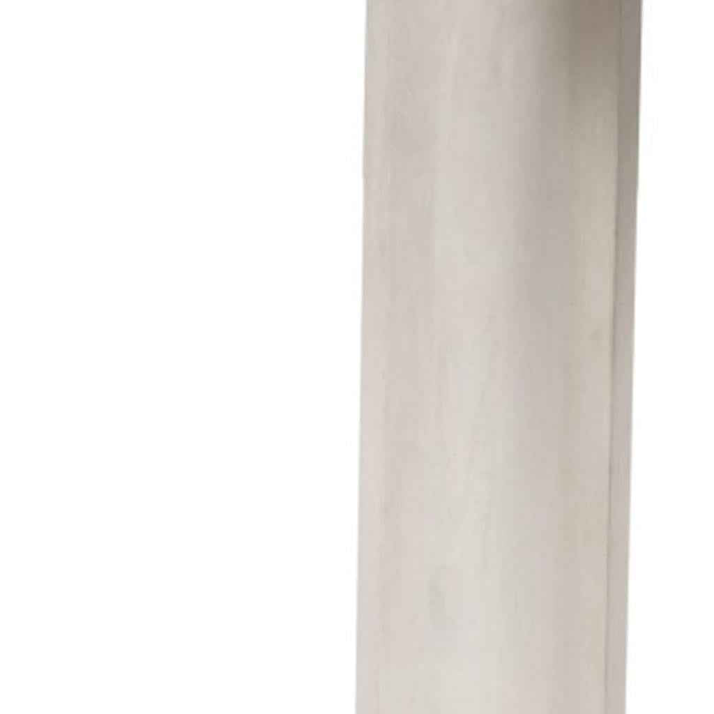 58" White Solid Wood Oval Console Table