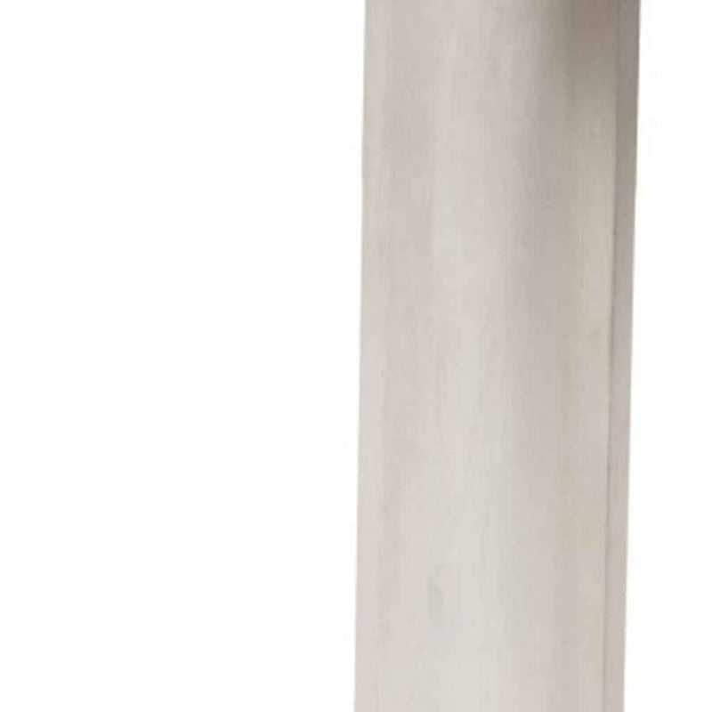 58" White Solid Wood Oval Console Table