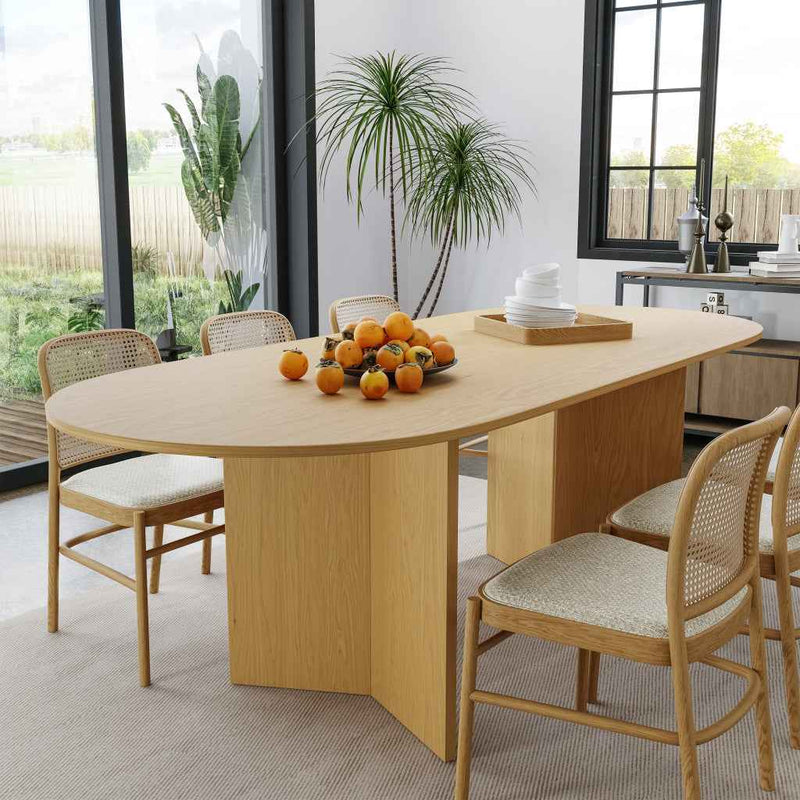 33" Yellow Solid Wood Oval Bar Table